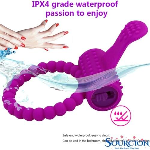 SWT Silicone Tongue Vibrator Penis Ring Cock Intense Clit Stimulation Sex Fidget Toy For Couple Adult Products Delay Ejaculation