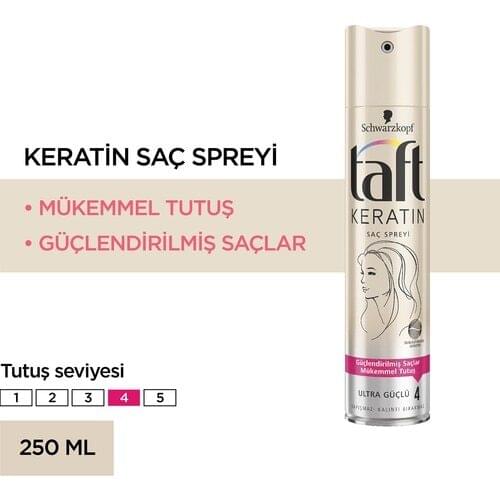 Taft Keratin Ultra Strong Hair Spray 250 ml
