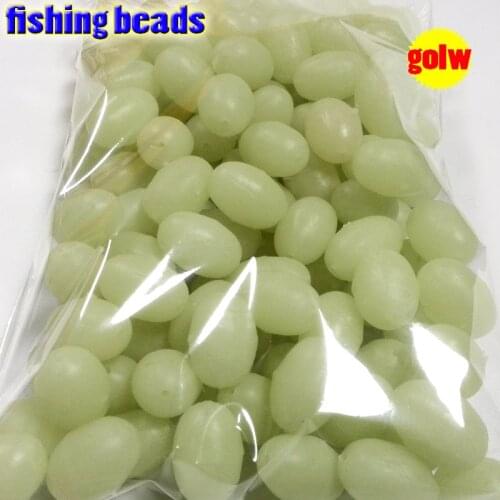 2020NEW fihsing plastic luminous fishing beads glow in the dark 2*3 3*4----12*16mm more size choose color is white