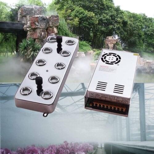 10 Head Ultrasonic Mist Maker Fogger 7KG/H Big Fog Industry Humidifier Humidificador Park Rockery Garden Fogger