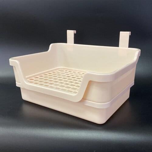 Angora rabbit toilet dragon cat guinea pig toilet Dutch pig toilet square double layer easy to clean large toilet pet bathroom