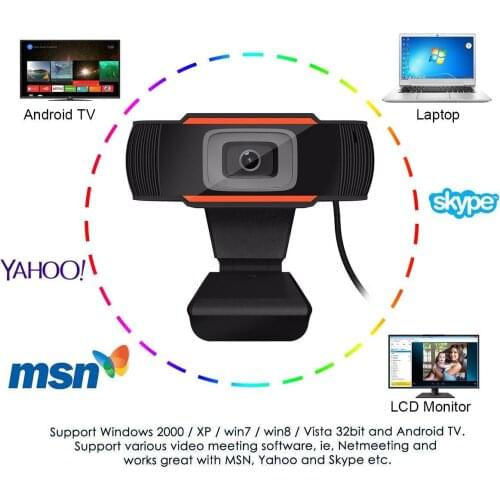 2020 Webcam 480p USB Camera Rotatable Video Recording Web Camera with Microphone Mini USB 2.0 For PC Computer Dropshipping