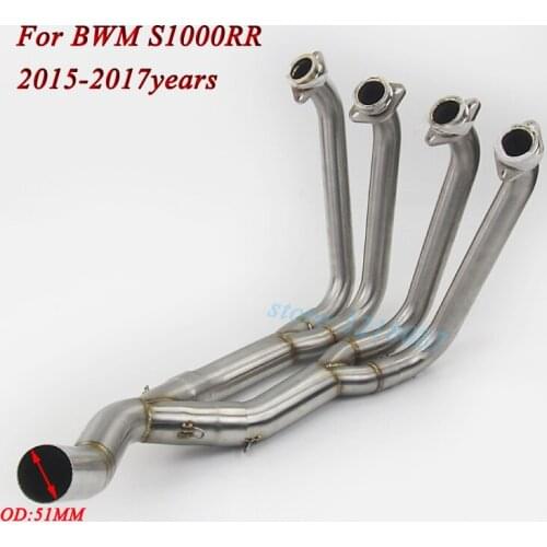 Full System Exhaust Motorcycle Muffler Moto Modified Front Middle Link Pipe Slip On For BMW S1000RR Without Exhaust 2015-2017