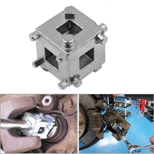 Rear Disc Brake Caliper Piston Rewind Wind Back Spreader Cube For 3/8" Ratchet Drive Tool
