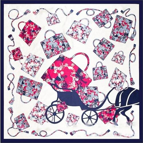 2018 38colors 90cm*90cm New Fashion Women Luxury Brand Twill Silk Scarf Tassels Print Small Square Scarves Hijab Headscarf