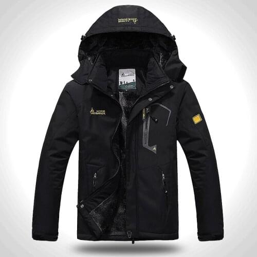 Winter Fleece Warm Jacket Men Parkas Hooded Coats Thick Velvet Waterproof Windbreaker Military Jackets Overcoat Plus Size 6XL