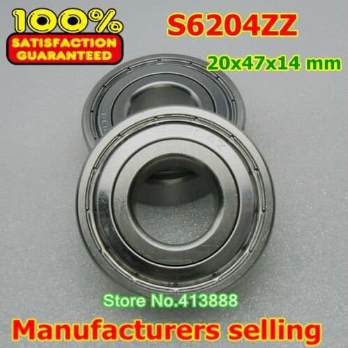 1pcs) SUS440C environmental corrosion resistant stainless steel deep groove ball bearings S6204ZZ 20*47*14 mm