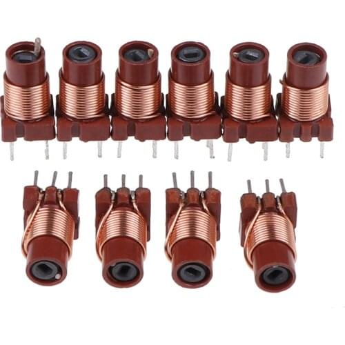 10pcs 12T 0.6uh-1.7uh Adjustable High-Frequency Ferrite Core Inductor