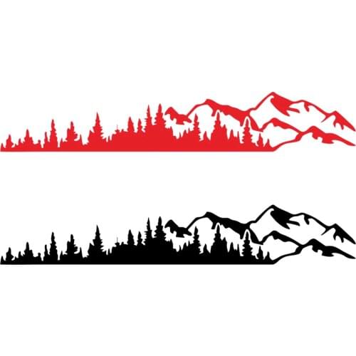 2PCS Car Door Side Stickers Mountain Forest Decal For Volkswagen VW Multivan TRANSPORTER T5 T6 Toyota Elfa Gorgeously