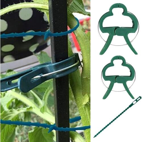 20/40pcs Plant Support Clips Plant Twisted Ties for Garden Gentle Plant Flower Clamps Supporting Climbing Vines Stalks Stems