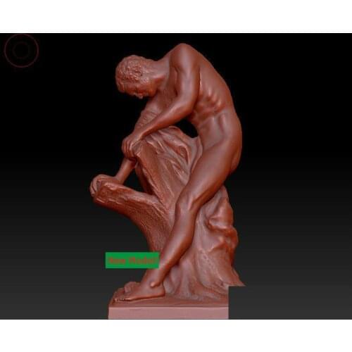3D model stl format, 3D solid model rotation sculpture for cnc machine Milo of Croton