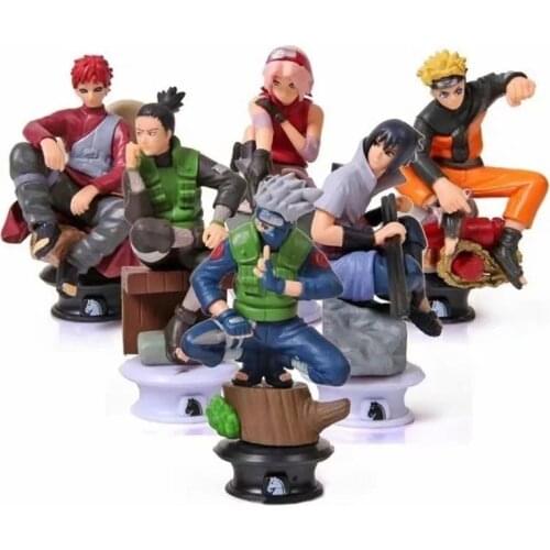 Naruto Shippuden Anime Figure GK Uchiha Sasuke Figma Model Figurine 8CM Statue Desktop Collectible Decoration Toys For Children