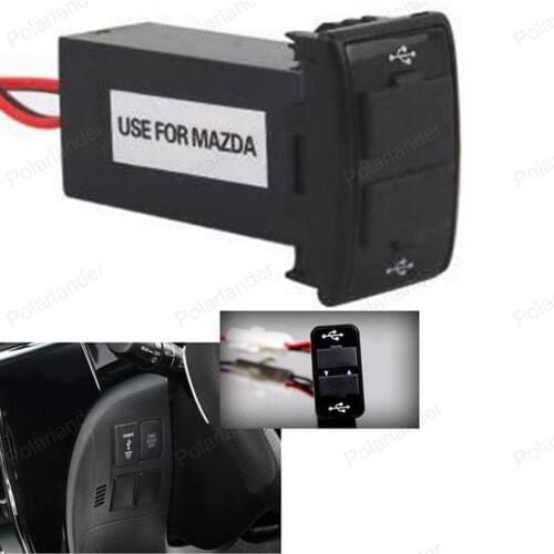 For MAZDA 5V 2.1A Car Charger Car Power Inverter Converter Dual 2 Port USB adapter