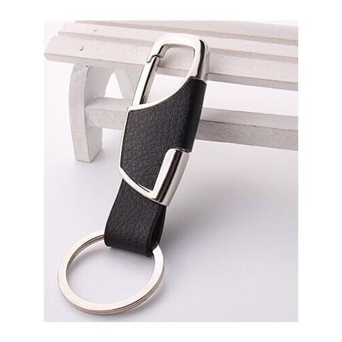 Car-Styling Metal Key Ring Cowhide KeyChain For Subaru Forester Outback Legacy Impreza XV BRZ