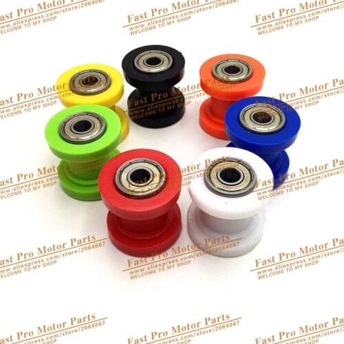 2pcs of 8mm 10mm Chain Roller Slider Tensioner Wheel Guide Pit Dirt Mini Bike Moto Atv High Quality M8 M10 Free Shipping