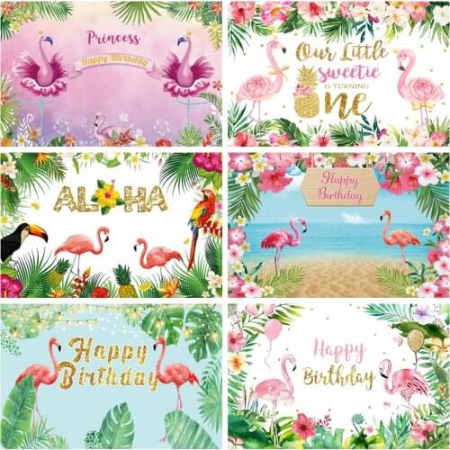 Yeele Flowers Flamingo Baby Birthday Photocall Newborn Photography Backdrop Photographic Decoration Backgrounds For Photo Studio