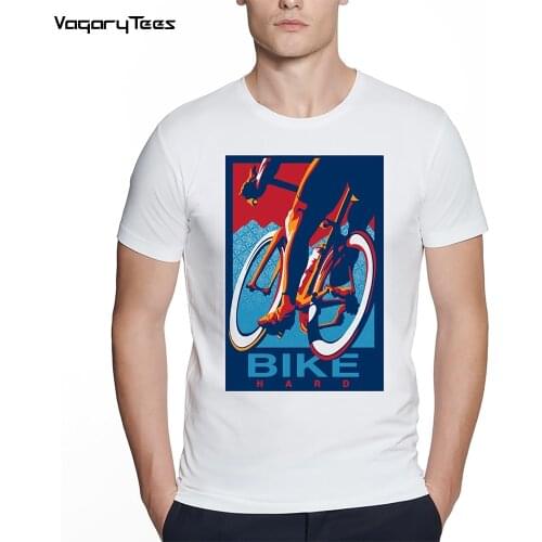 New Fashion Summer Mens Retro styled motivational cycling Bike Hard Classic T-Shirt T-Shirt Funny Boy Streetwear Tshirt