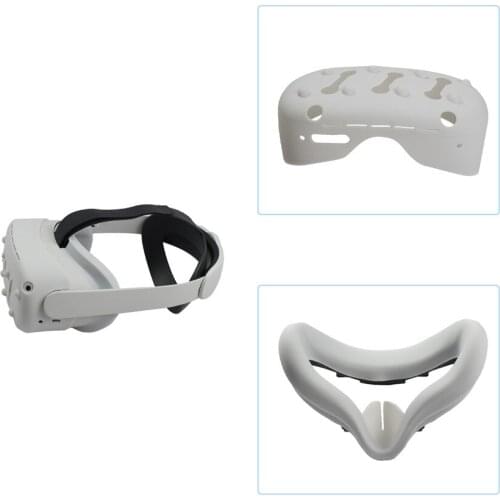 Mask Sweat-proof Front Cover for oculus quest 2 VR Headset Eye Mask Cover Pad Handle Protective Cover Case Accessories