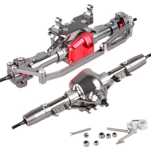 Metal Front & Rear Axle Assembly Kit for 1/10 Axial SCX10 RC Car Parts Accessories