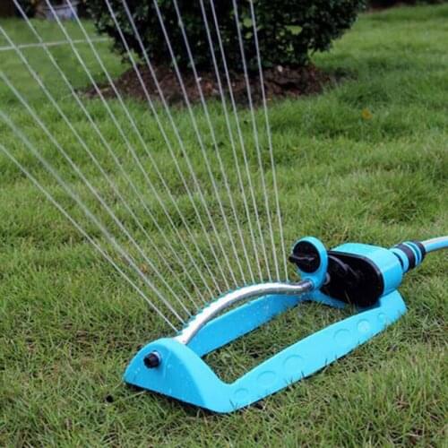 New 15 Hole Swing Plastic Aluminum Tube Garden Lawn Sprinkler 2 Sided Coverage 2021