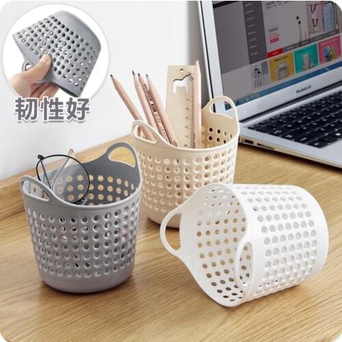 Plastic Pen Holder Mini Pencil Stand 3 PCS/Lot Desk Stationery Organizer Office Accessories