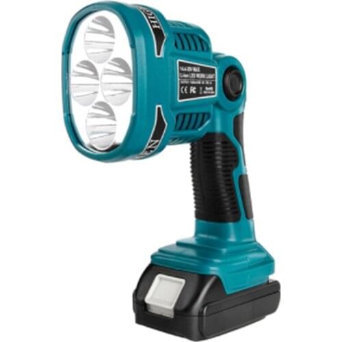 Portable 12W 18V LED Lamp Flashlight For Makita Lithium Battery USB Outdoor Tools Work Light