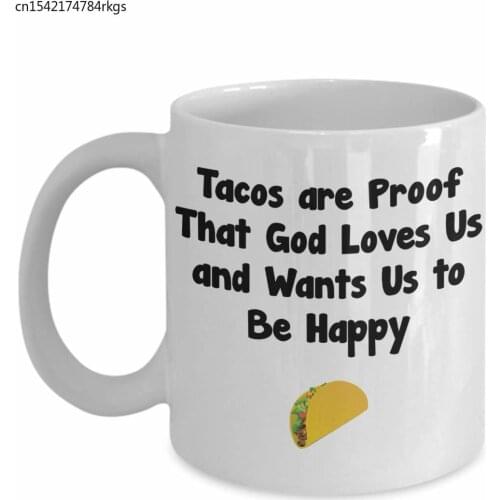 Religious Funny Taco Coffee Mug (11 oz, White)