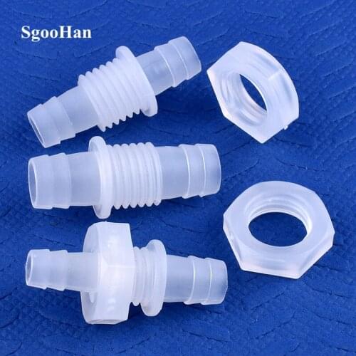 Big Size M12~M16 Thread Hex Nut PP Pagoda Direct Connectors Aquarium Tank Air Pump Adapter Irrigation Water Hose Joints 5~200Pcs