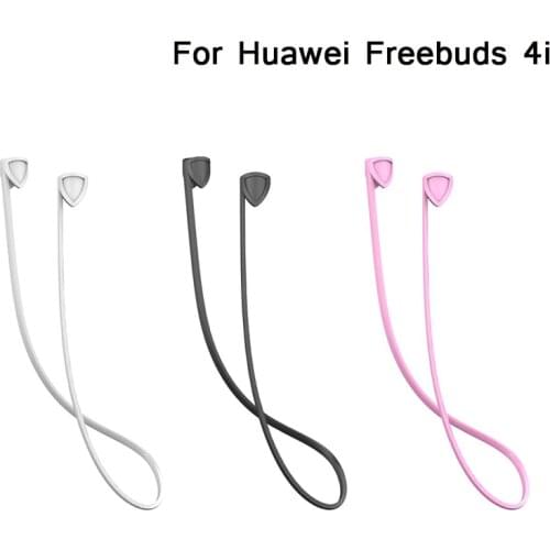 Anti-Lost Silicone Earphone Rope Holder Cable For Huawei Freebuds 4i Wireless Bluetooth Headphone Neck Strap Cord String