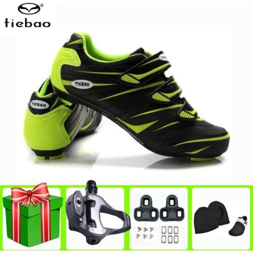 TIEBAO Professional Road Cycling Shoes Bike Add SPD Pedal Set Outdoor Athletic Bicycle Sapatilha Ciclismo Self-lock Sports
