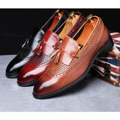 Oxfords Leather Mens Shoes Lace Up Breathable Formal Office For Man Big Size 38-48 Flats Casual Dress Shoes Men Zapatos Hombre