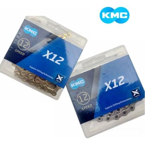 Bicycle Chain 12s KMC X12 12 speed 126L MTB Mountain Bike Gold Chain with Magic Button for Bicycle Parts With Original box