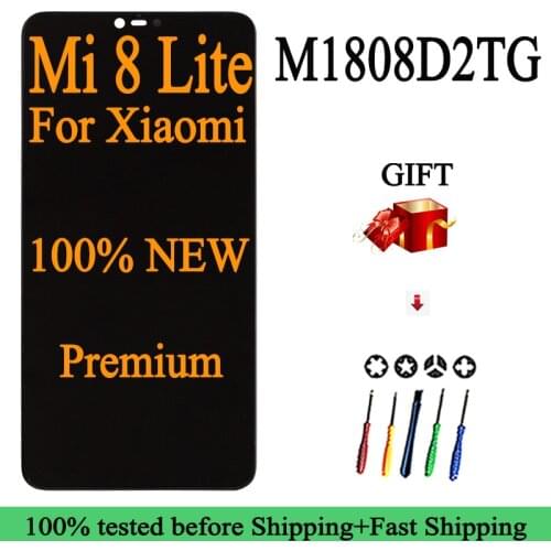 100% NEW M1808D2TG Premium Quality LCD For Xiaomi Mi 8 Lite Display Touch Screen Digitizer Assembly With Frame For Xiaomi Mi 8X