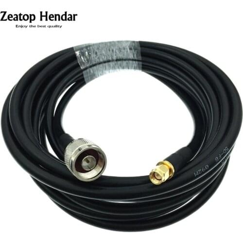 1Pcs Low Loss SMA Male to N Male Connector 5D-FB 50-5 Coaxial Cable RF 50Ohm Wire 50cm 1M 2M 3M 5M 10M 15M 20M 30M