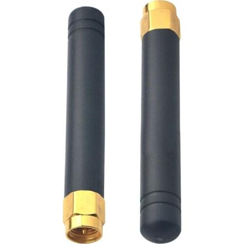 100 piece/lot 433MHZ rubber 2-3dbi gains Antenna with SMA male plug straight connector DHL Free Shipping
