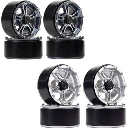 171G/Pcs Heavy Metal Alloy 1.9 Beadlock 5-Spokes Wheel Rim Hub for 1/10 RC Crawler Axial SCX10 90046 AXI03007