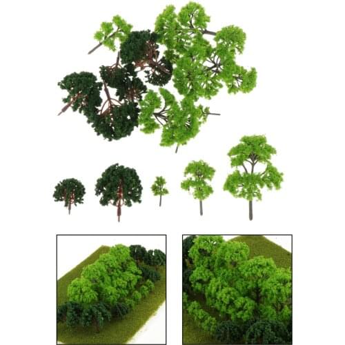 20x Railway Trees Scenery Model Tree Miniature HO Scale DIY Crafts Projects Fairy Garden Landscape Playset Toy