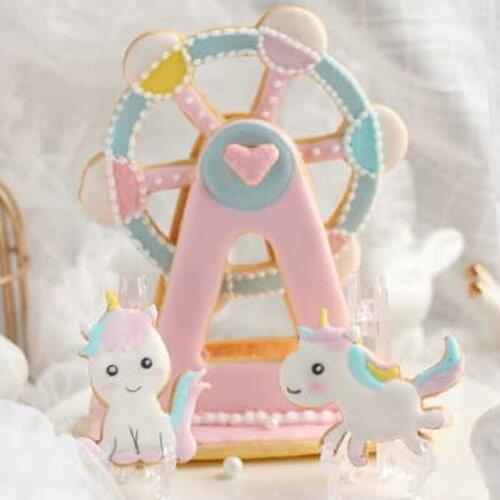 3Pcs/Set Facemile Pinwheel Cookie Cutter DIY Fondant Chocolate Cake Embossing Stencil Mold Biscuit Mold Baking Tool