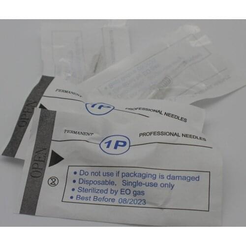 50pcs/box 1RL Cartridge Needle Permanent Makeup Machine Needles Tattoo Eyebrow lips Tattoo Needles