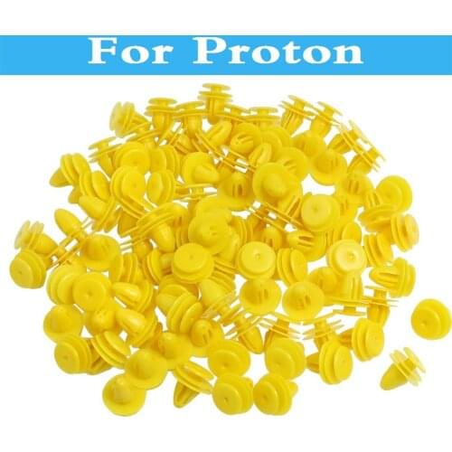 50pcs Yellow Car Styling Door Plastic Rivet Trim Fastener Clips For Proton Saga Satria Waja Persona Preve Perdana Gen-2 Inspira