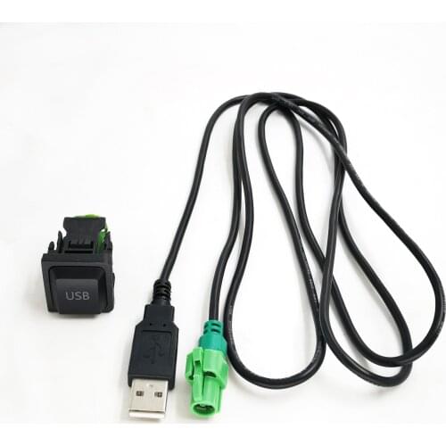 Biurlink 2 Styles DIY Car USB Adapter Audio USB Cable Switch for Volkswagen