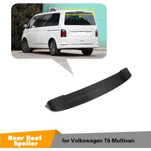 Car Rear Trunk Roof Spoiler Wing for Volkswagen VW Multivan 2015 - 2020 Carbon Fiber Rear Roof Wing Spoiler Boot Lip