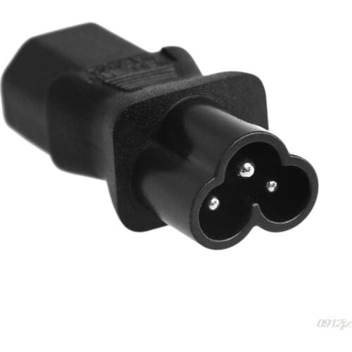 IEC 320 3-Pin C13 Female To C6 Male Cloverleaf Plug AC Power Adapter Converter New New Drop ship HOmeful