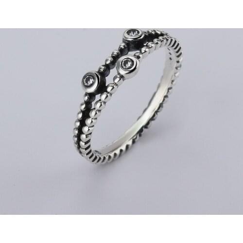 Hot Sale Fashion jewelry Real Pave Setting Christmas gifts Compatible With Original Plant Trendy 925 Retro Finger Ring