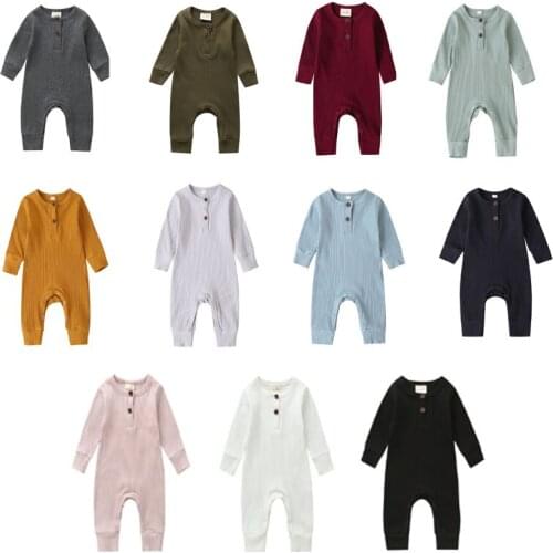 0-18M Newborn Infant Baby Boy Girl Kids Cotton Romper Jumpsuit Bodysuit Clothes Outfit