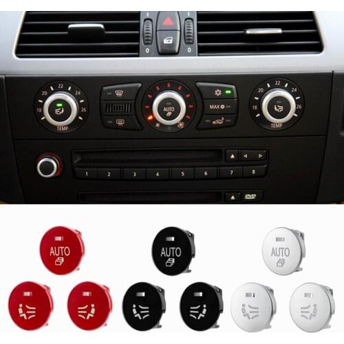 Car Central Control Air Conditioning AUTO Seat Ventilation Switch Button Replace Knob For BMW 5 series E60 E61 E62 2006-2010