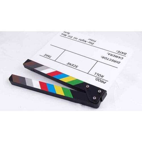 Colorful Clapperboard Acrylic Movie Action Slate Clap Clapper Board 30*25CM