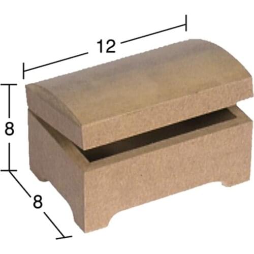 KU281 Tiny Bombe Box, Can Be Painted Wood Mdf Box