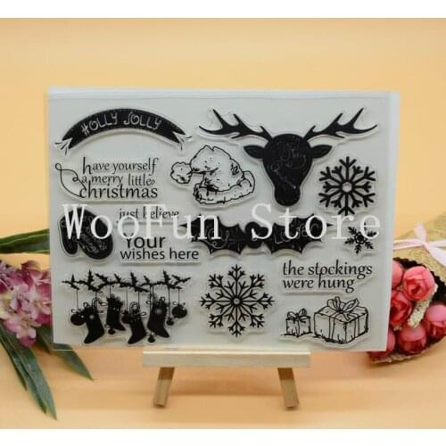 Elk Rubber Clear Stamp for Card Making Decoration and Scrampbooking Happy birthday Clear stamp