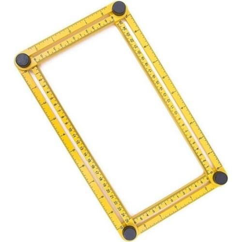 Multi-function Adjustable Four-sided Folding Measuring Tool Multi-angle Template Plastic Scale Ruler Woodworking Tools
